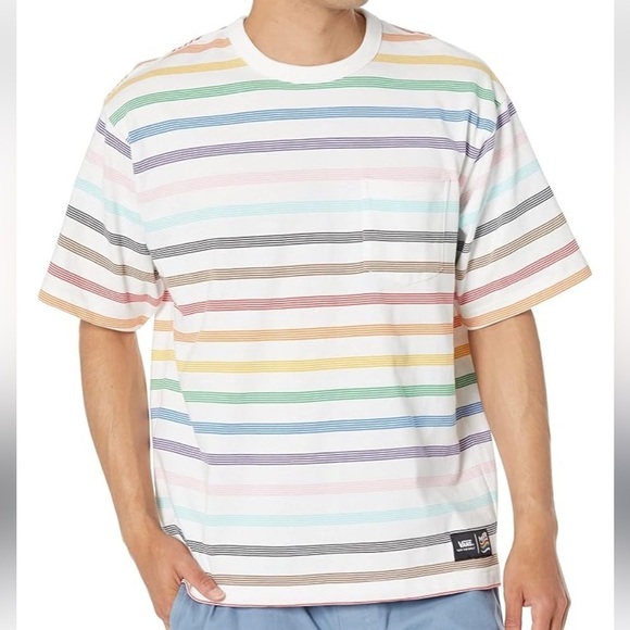 Vans Other - Vans men's 2023 Pride Stripe Short Sleeve Knit Tee new with tags size large
